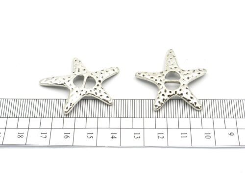 10 Pcs For 5mm flat leather,Antique Silver Sea star jewelry supplies jewelry finding D-1-5-12