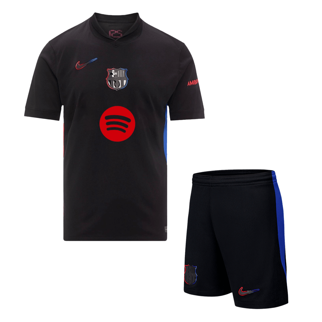 Barcelona Away Jerseys Kit 2024/25 - Spotify Logo Without Text