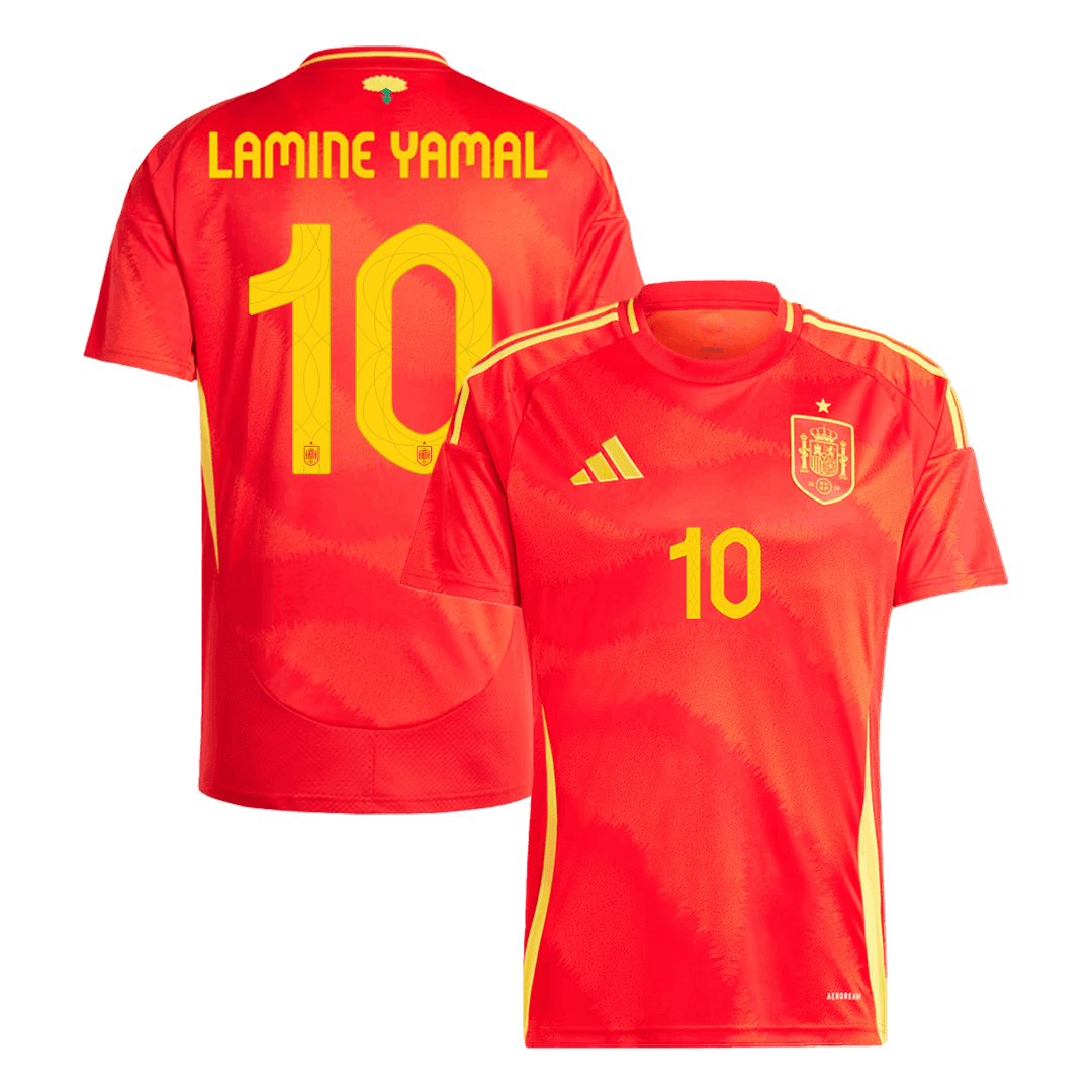 LAMINE YAMAL #10 Spain Home Soccer Jersey EURO 2024