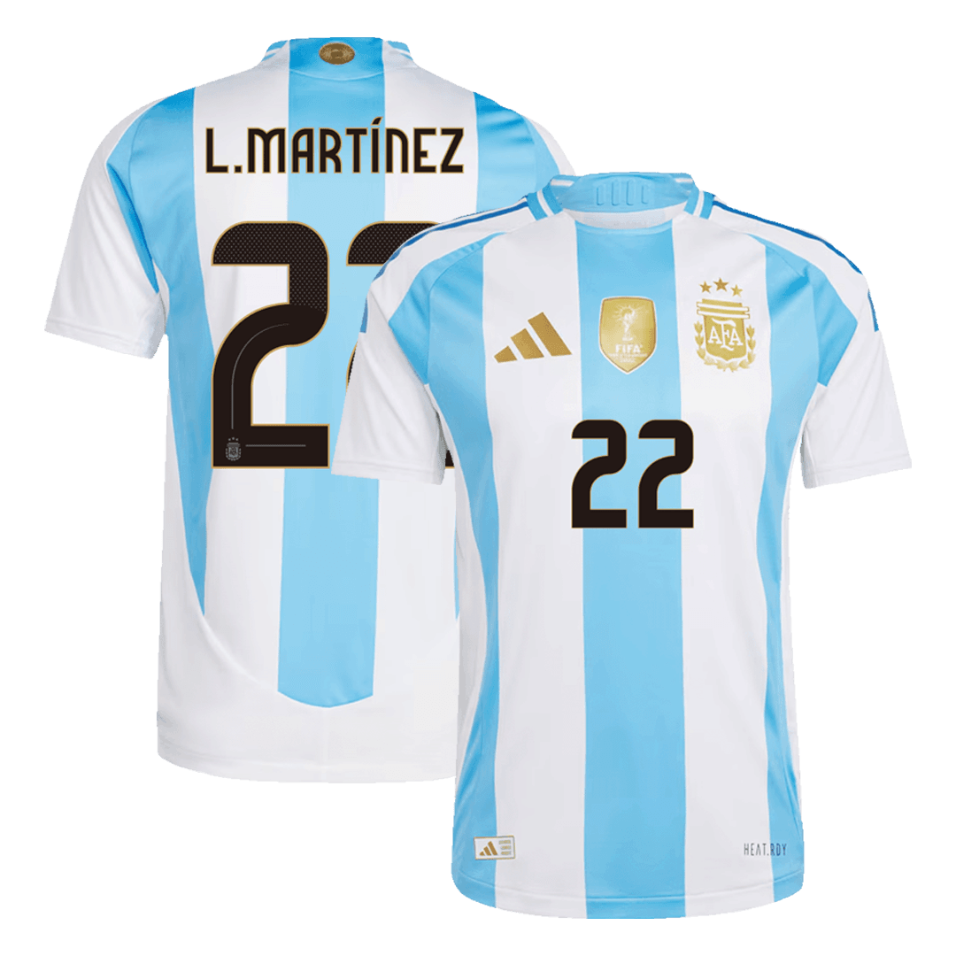 L.MARTÍNEZ #22 Argentina Home Authentic Soccer Jersey 2024