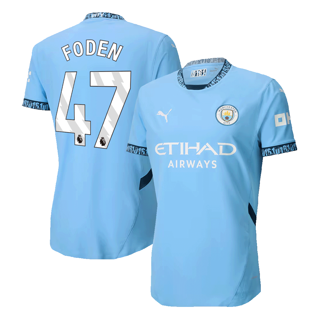 FODEN #47 Manchester City Home Authentic Soccer Jersey 2024/25