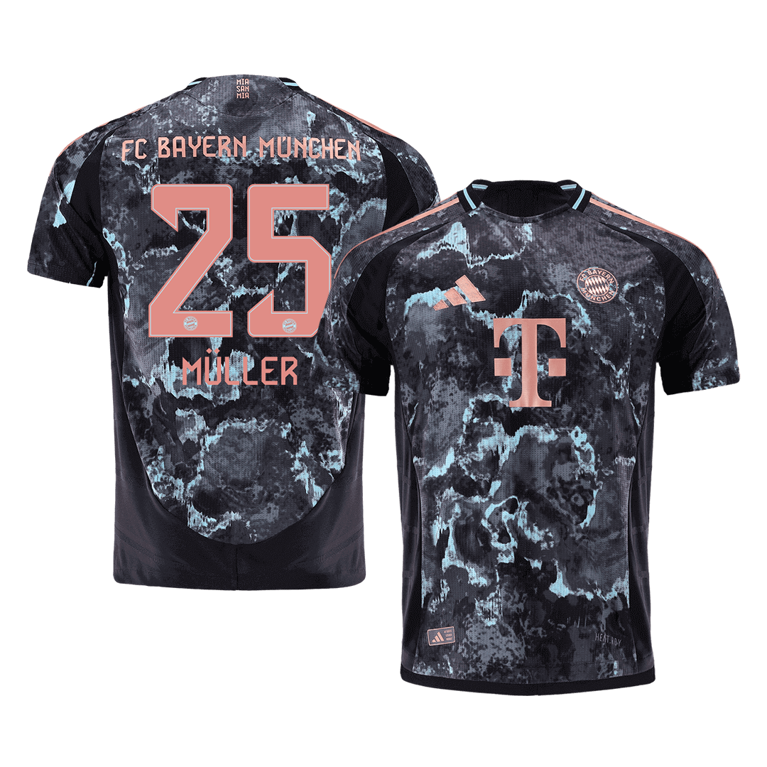 MÜLLER #25 Bayern Munich Away Authentic Soccer Jersey 2024/25