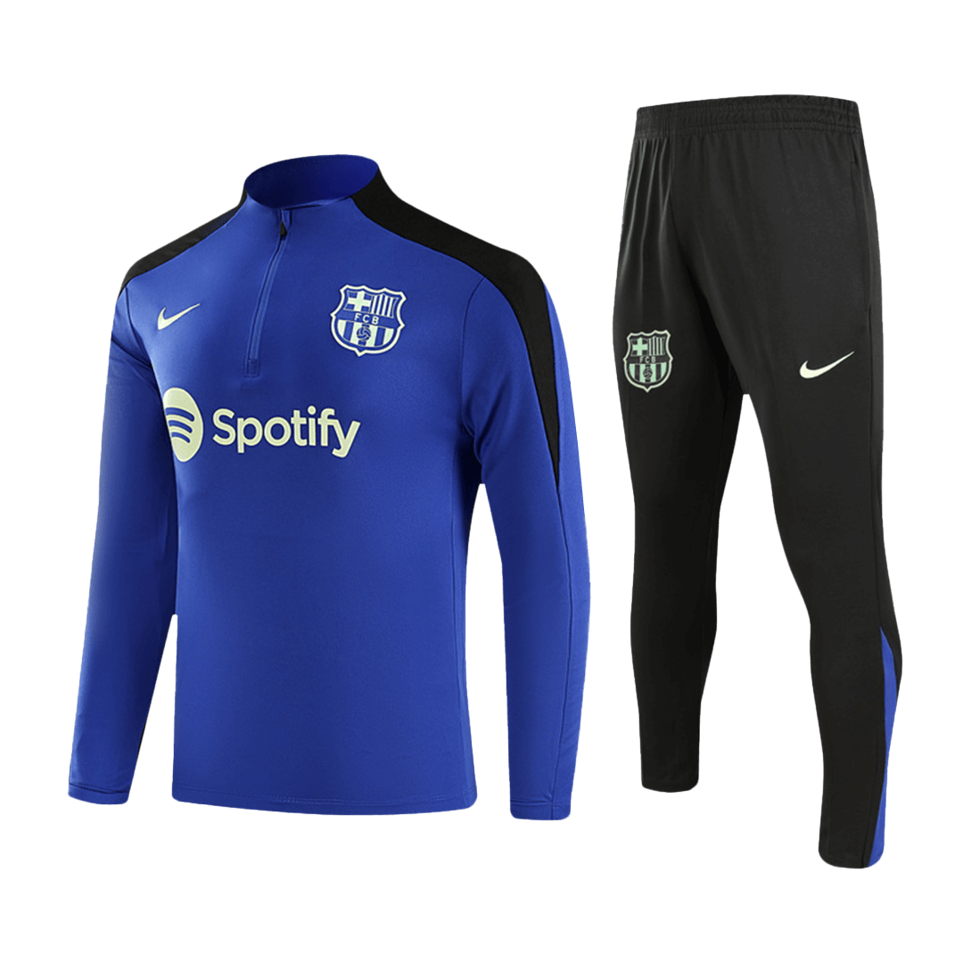 Barcelona 1/4 Zip Tracksuit 2024/25 Blue