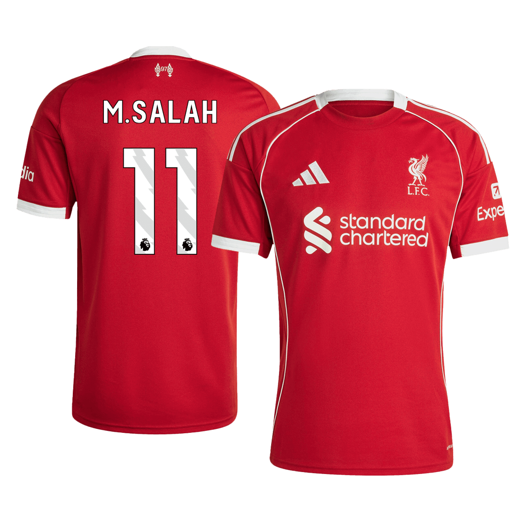 M.SALAH #11 Liverpool Home Soccer Jersey 2025/26
