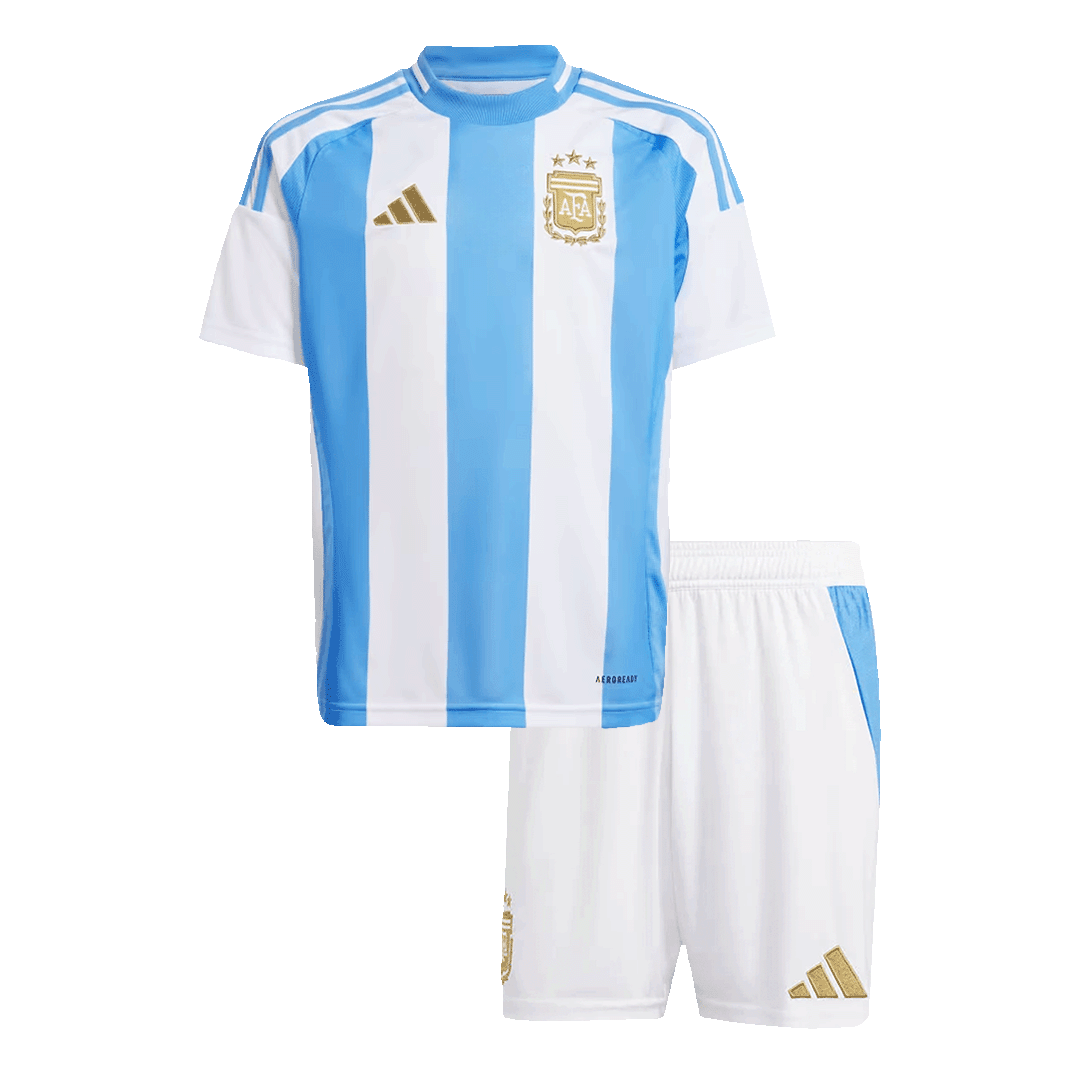Argentina Home Kids Soccer Jerseys Kit Copa America 2024