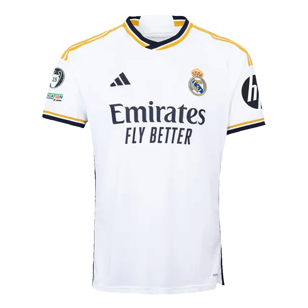 Real Madrid Home Soccer Jersey 2023/24 - UCL Champion 15