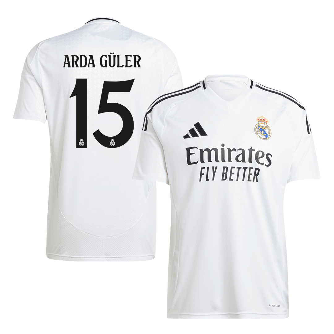 ARDA GÜLER #15 Real Madrid Home Soccer Jersey 2024/25