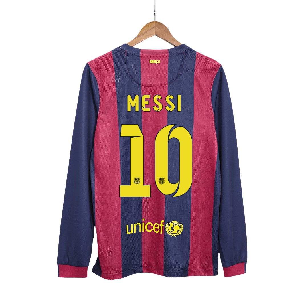 Vintage Soccer Jersey MESSI #10 Barcelona Home Long Sleeve 2014/15