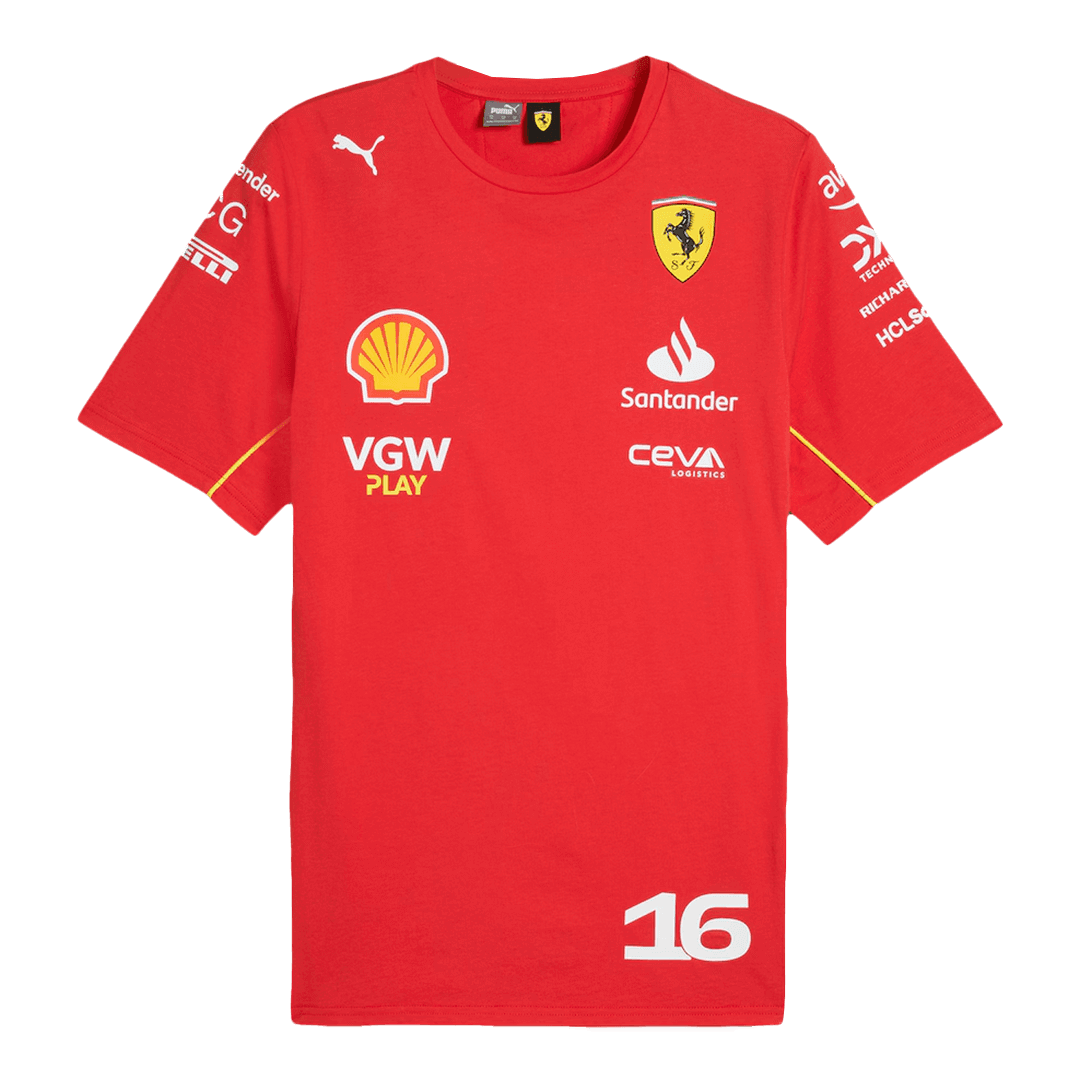 #16 Charles Leclerc Ferrari F1 Racing Team Shirt 2024 - PTS