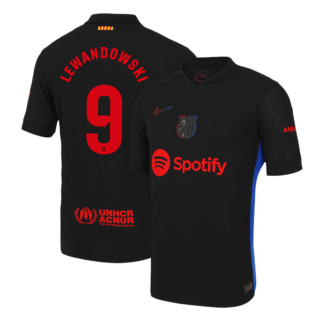 LEWANDOWSKI #9 Barcelona Away Authentic Soccer Jersey 2024/25