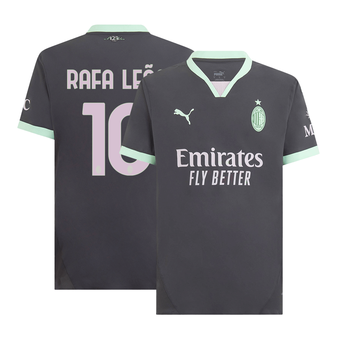 RAFA LEÃO #10 AC Milan Third Away Authentic Soccer Jersey 2024/25