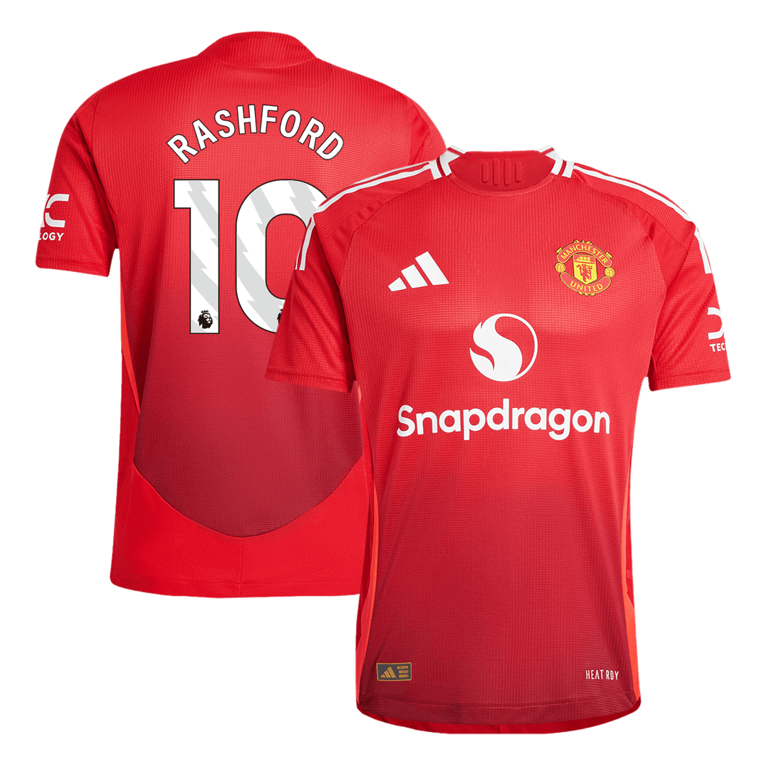 RASHFORD #10 Manchester United Home Authentic Soccer Jersey 2024/25