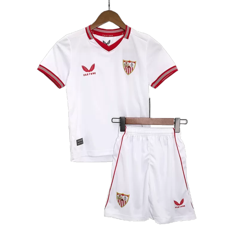 Sevilla Home Kids Soccer Jerseys Kit 2023/24