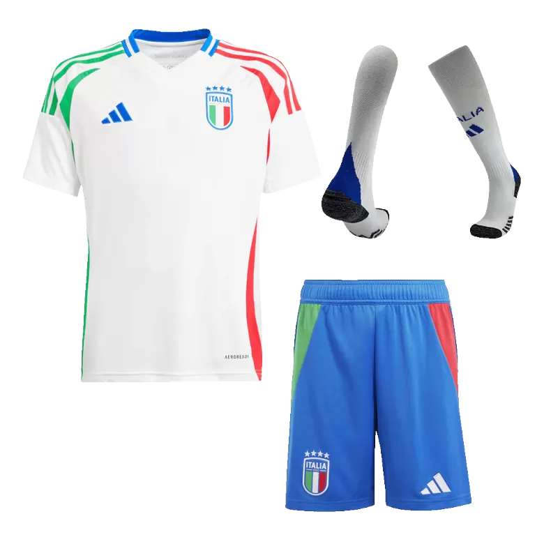 Italy Away Kids Soccer Jerseys Full Kit EURO 2024