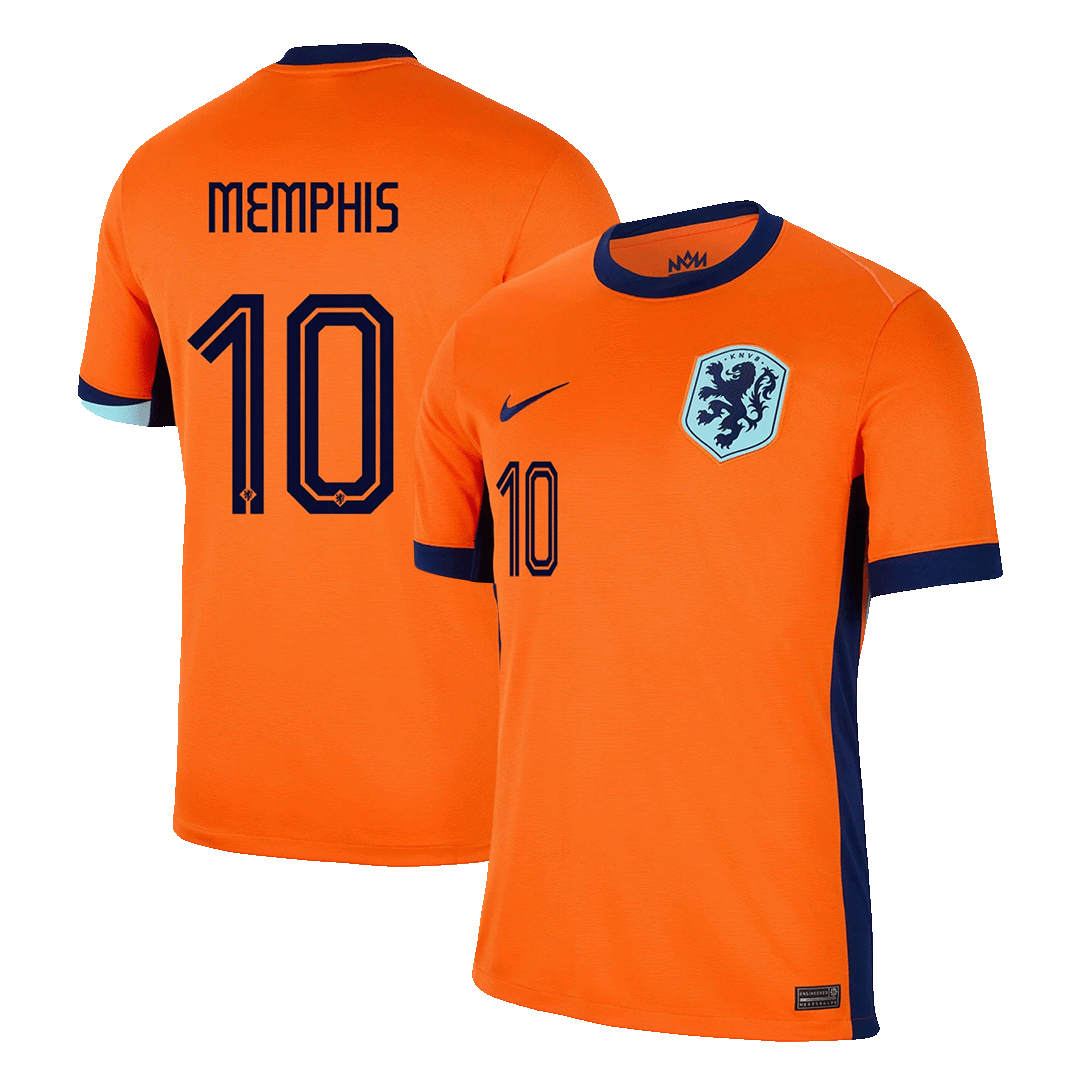 MEMPHIS #10 Netherlands Home Soccer Jersey EURO 2024