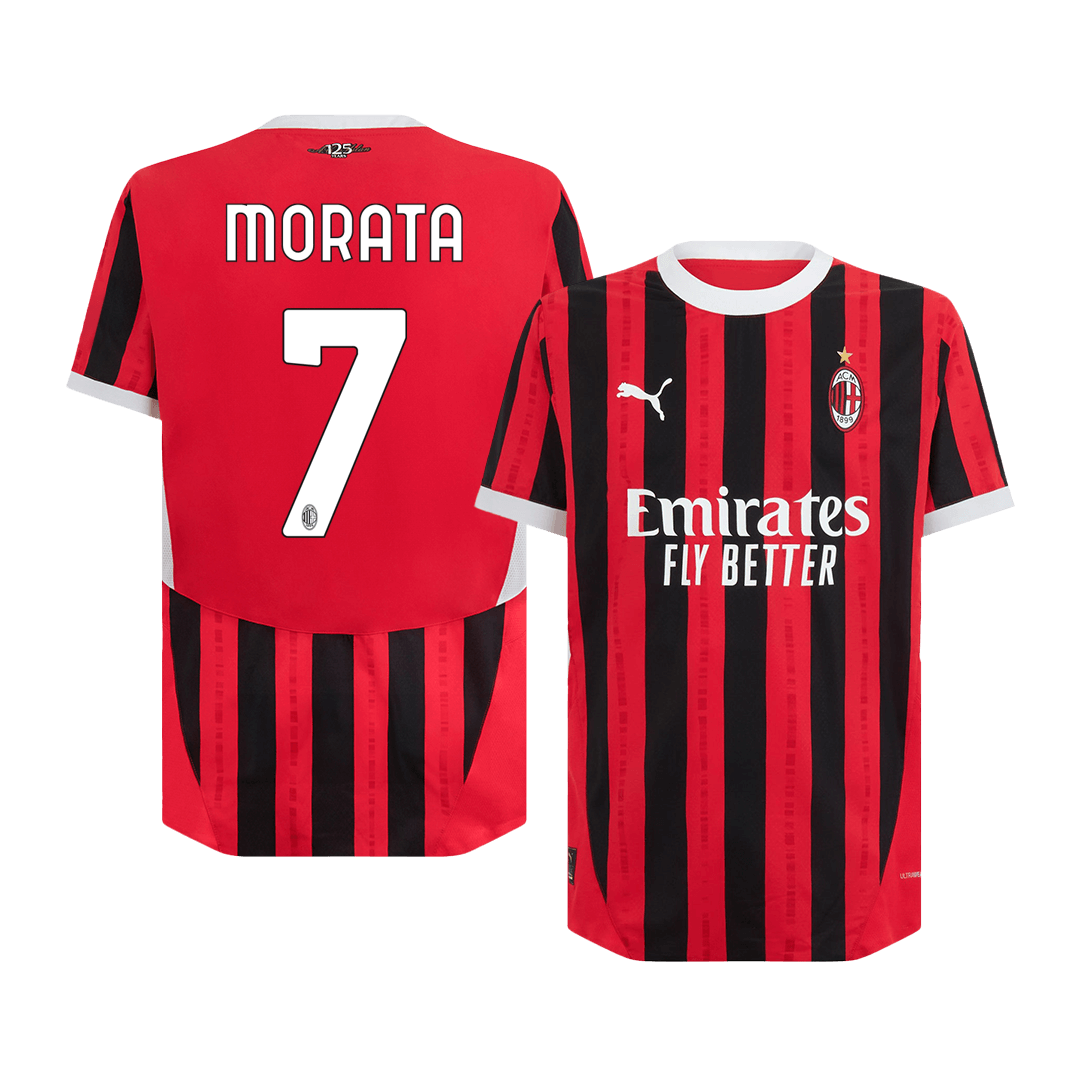 MORATA #7 AC Milan Home Authentic Soccer Jersey 2024/25