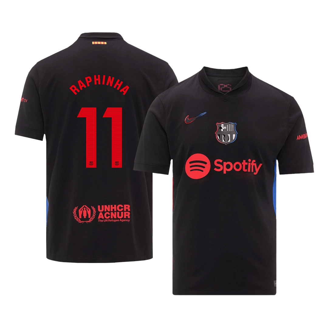 RAPHINHA #11 Barcelona Away Soccer Jersey 2024/25
