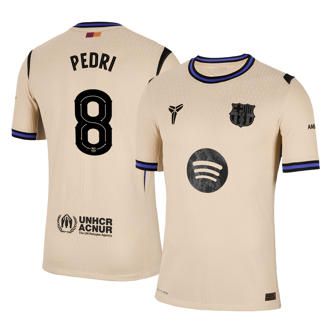 PEDRI #8 Barcelona Away Authentic Soccer Jersey 2025/26 - UCL