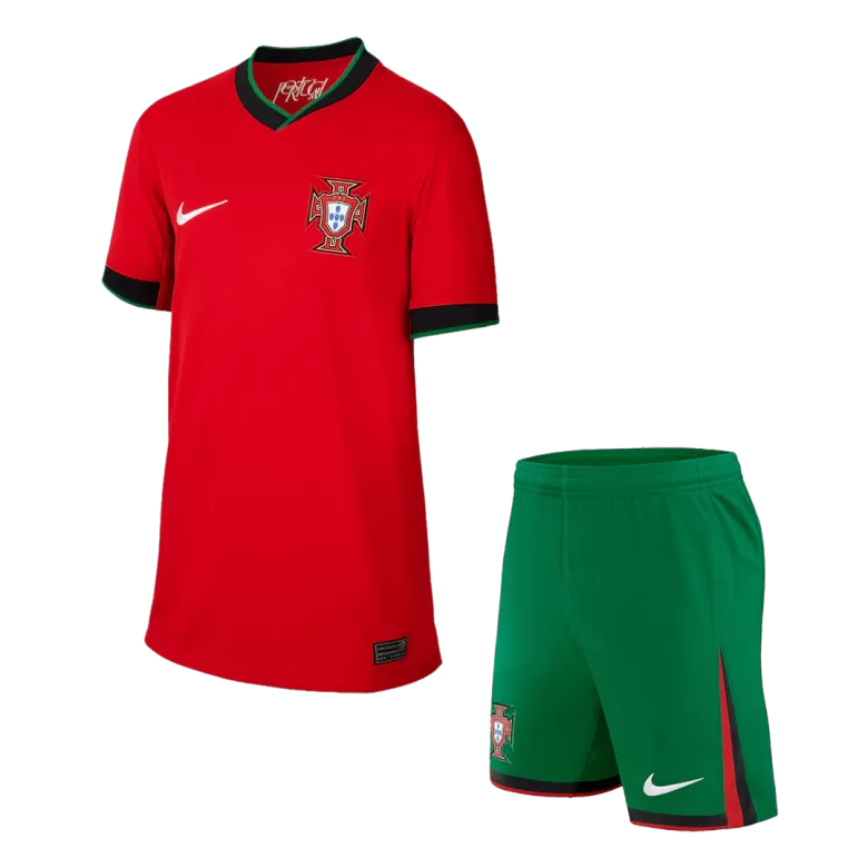 Portugal Home Kids Soccer Jerseys Kit EURO 2024