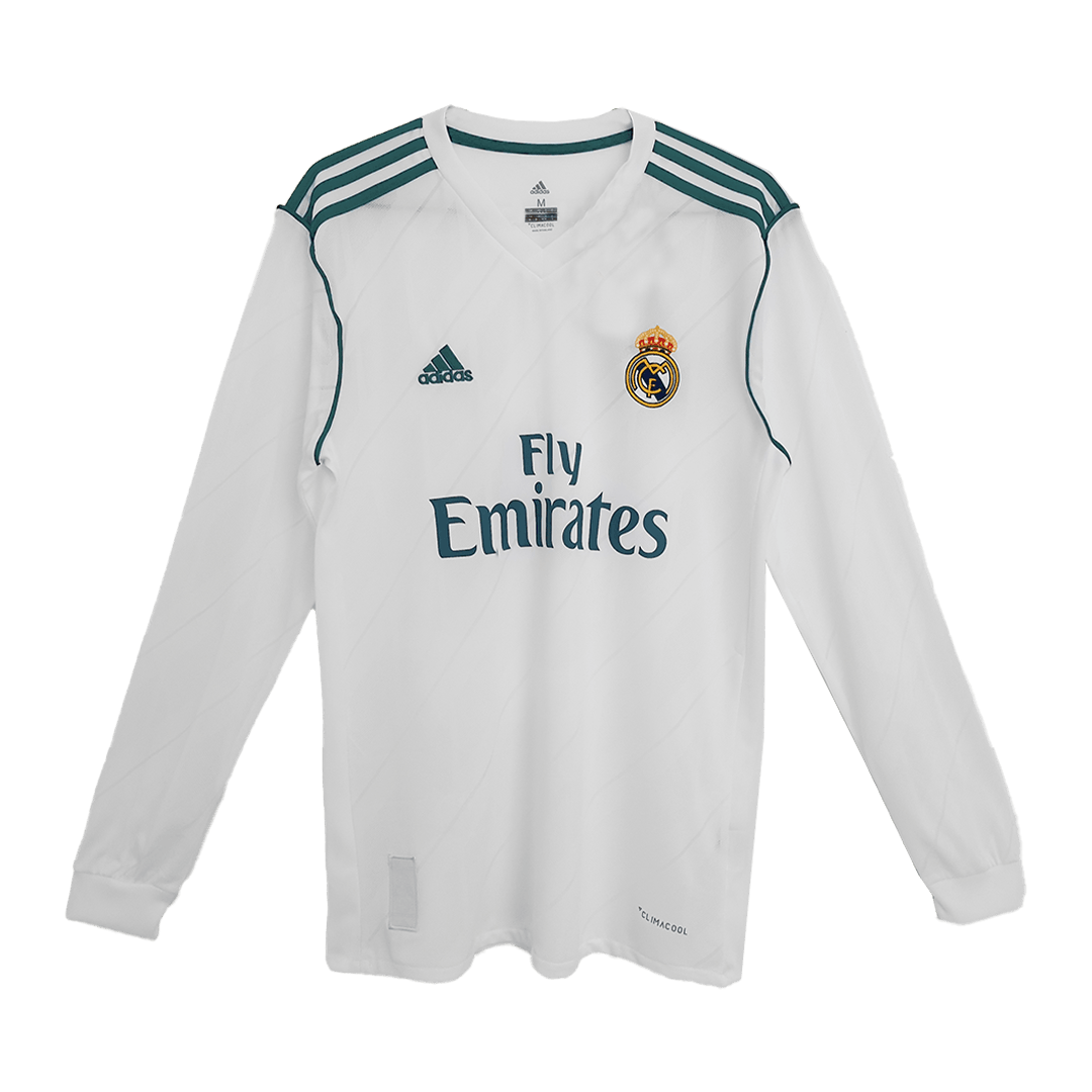 Vintage Soccer Jersey Real Madrid Home Long Sleeve 2017/18
