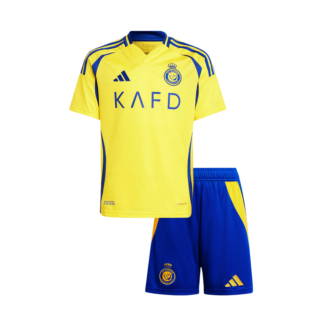 Al Nassr Home Kids Soccer Jerseys Kit 2024/25