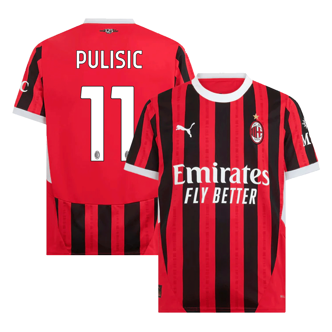 PULISIC #11 AC Milan Home Soccer Jersey 2024/25
