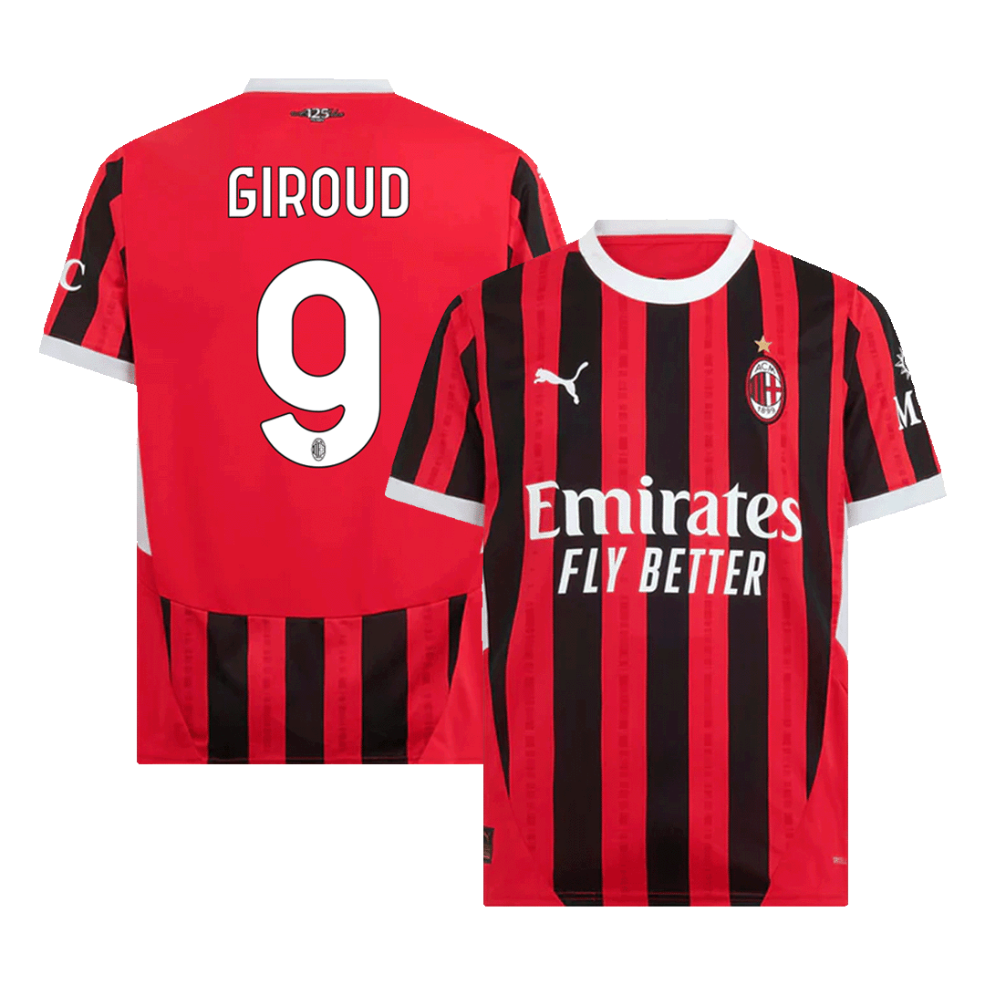 GIROUD #9 AC Milan Home Soccer Jersey 2024/25