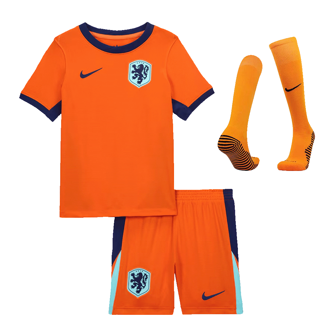 Netherlands Home Kids Soccer Jerseys Full Kit EURO 2024