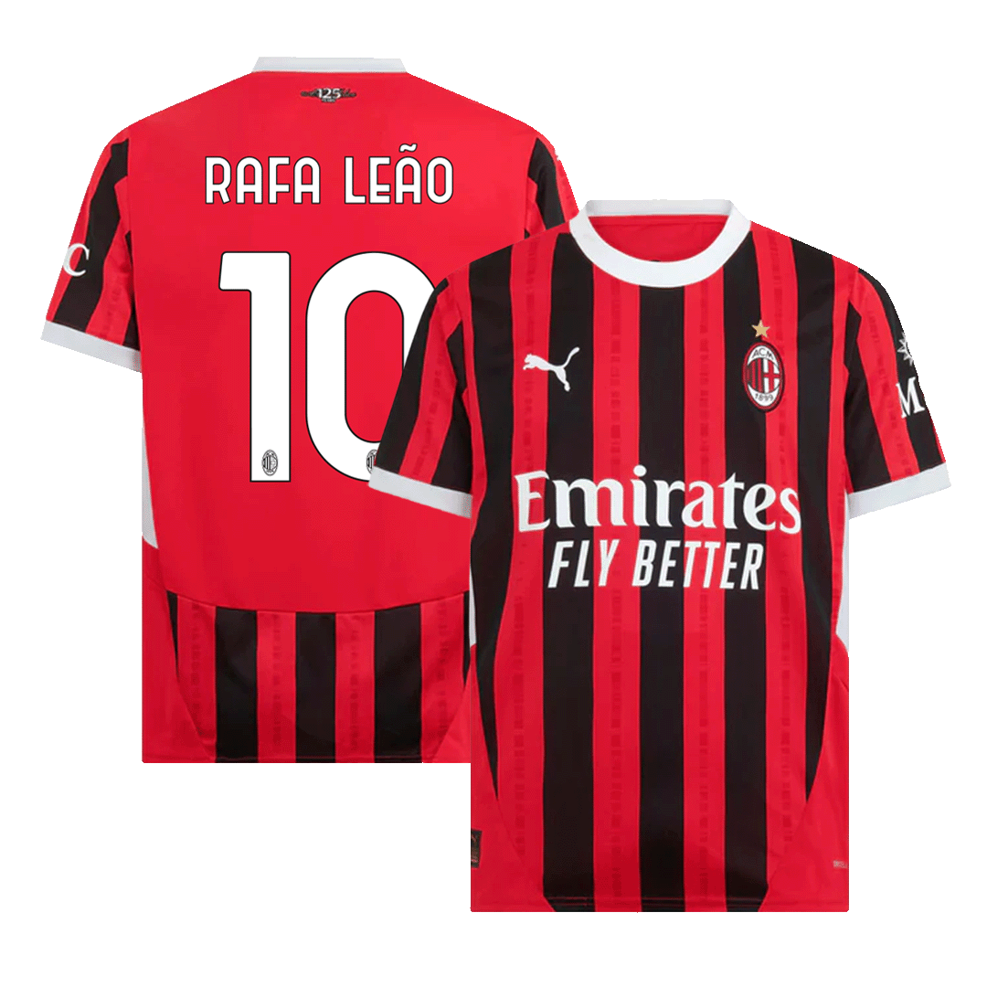 RAFA LEÃO #10 AC Milan Home Soccer Jersey 2024/25