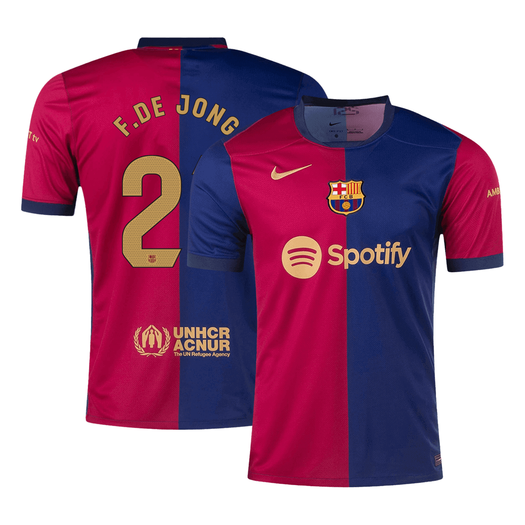F.DE JONG #21 Barcelona Home Soccer Jersey 2024/25