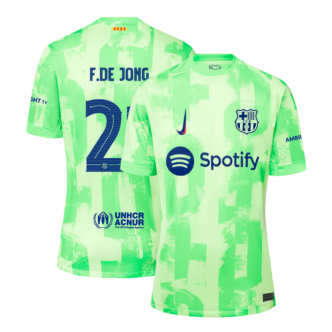 F.DE JONG #21 Barcelona Third Away Soccer Jersey 2024/25 - UCL