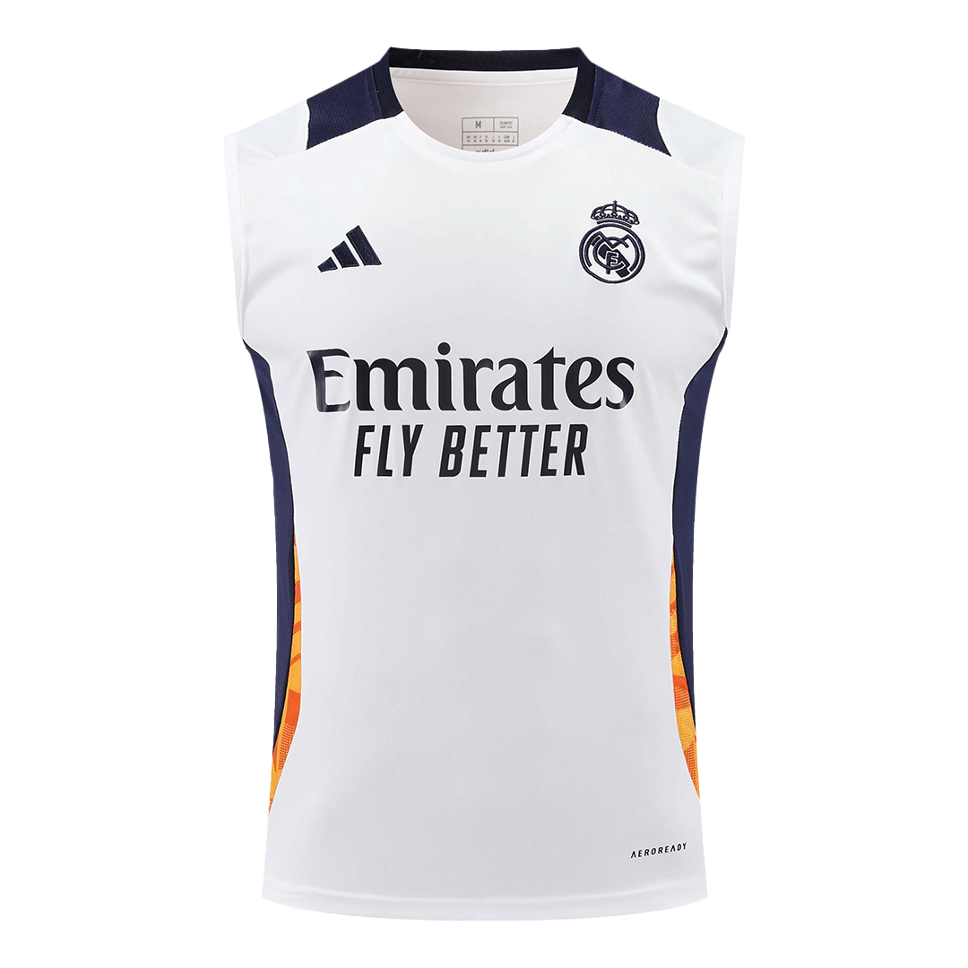 Real Madrid Pre-Match Sleeveless Top 2024/25 White