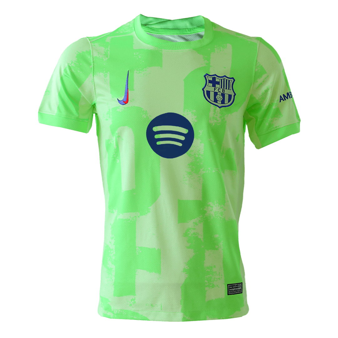 Barcelona Third Away Soccer Jersey 2024/25 - Spotify Logo Without Text