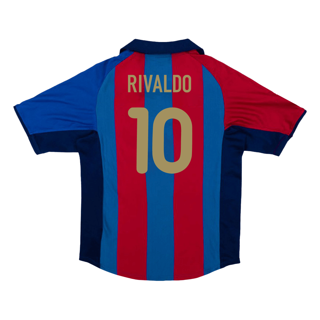 Vintage Soccer Jersey RIVALDO #10 Barcelona Home 2001/02